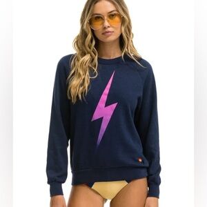 Aviator Nation Navy Women’s Bolt Crew Sweatshirt